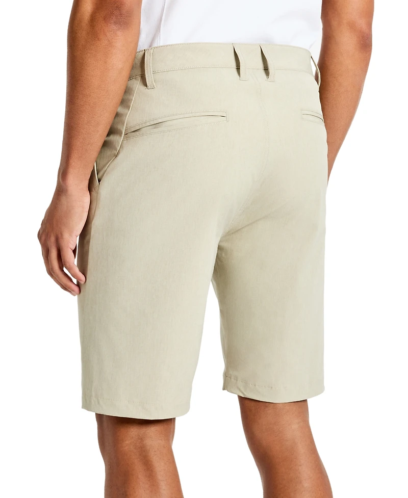 Kenneth Cole Men's Heathered Tech Performance 9" Shorts