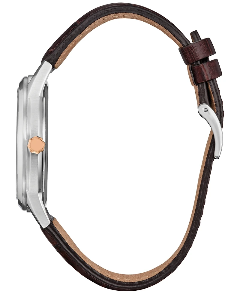 Citizen Eco-Drive Men's Steamboat Willie 1928 Brown Leather Strap Watch 40mm