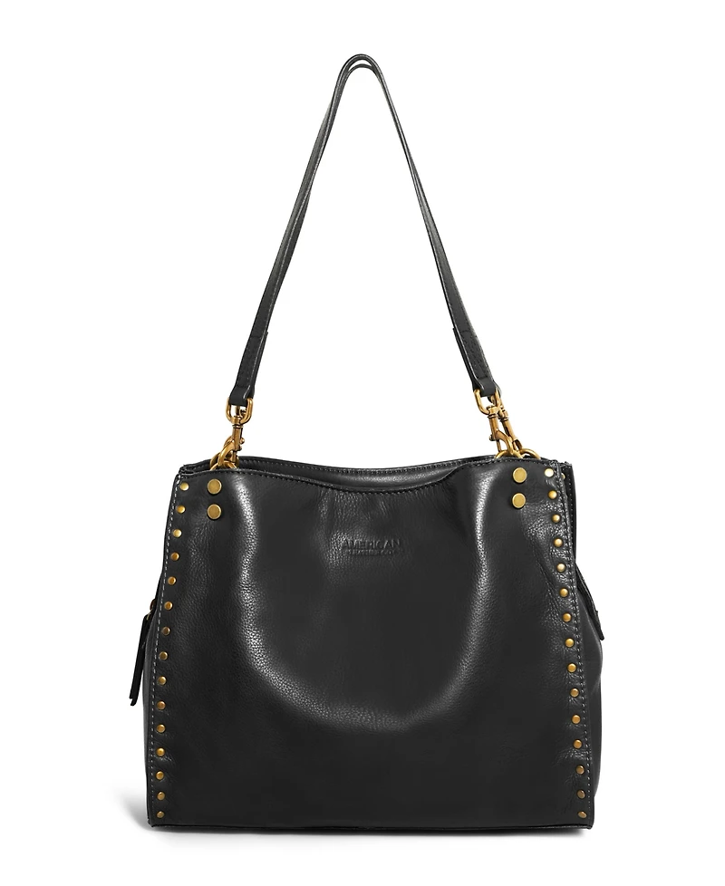 Lenox Studded Triple Entry Satchel