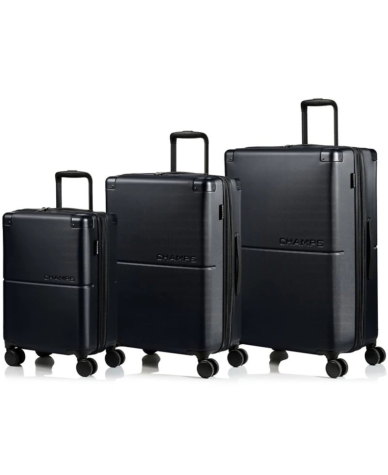Champs 3-Piece Earth Hardside Luggage Set with Usb