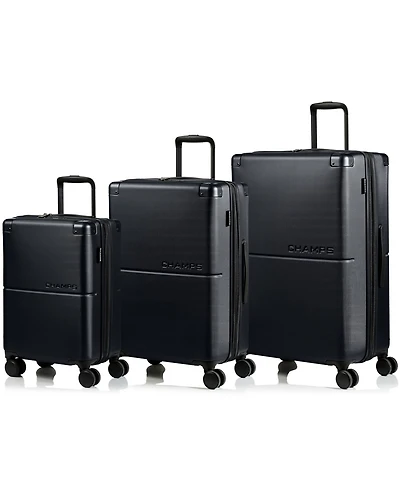 Champs 3-Piece Earth Hardside Luggage Set with Usb