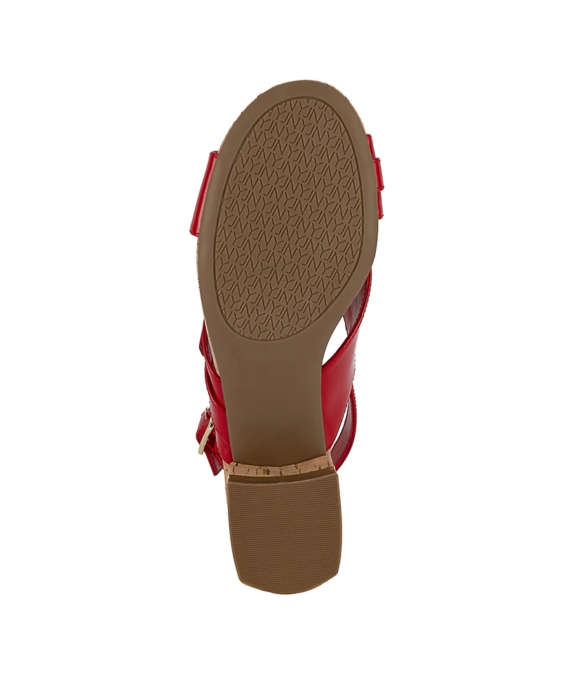 Jones New York Women's Grenel Crisscross Block Heel Dress Sandals