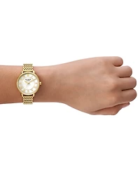 kate spade new york Women's Lily Avenue Three Hand Gold-Tone Stainless Steel Watch 34mm