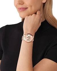 Michael Kors Women's Slim Runway Three-Hand Rose Gold-Tone Stainless Steel Watch 42mm