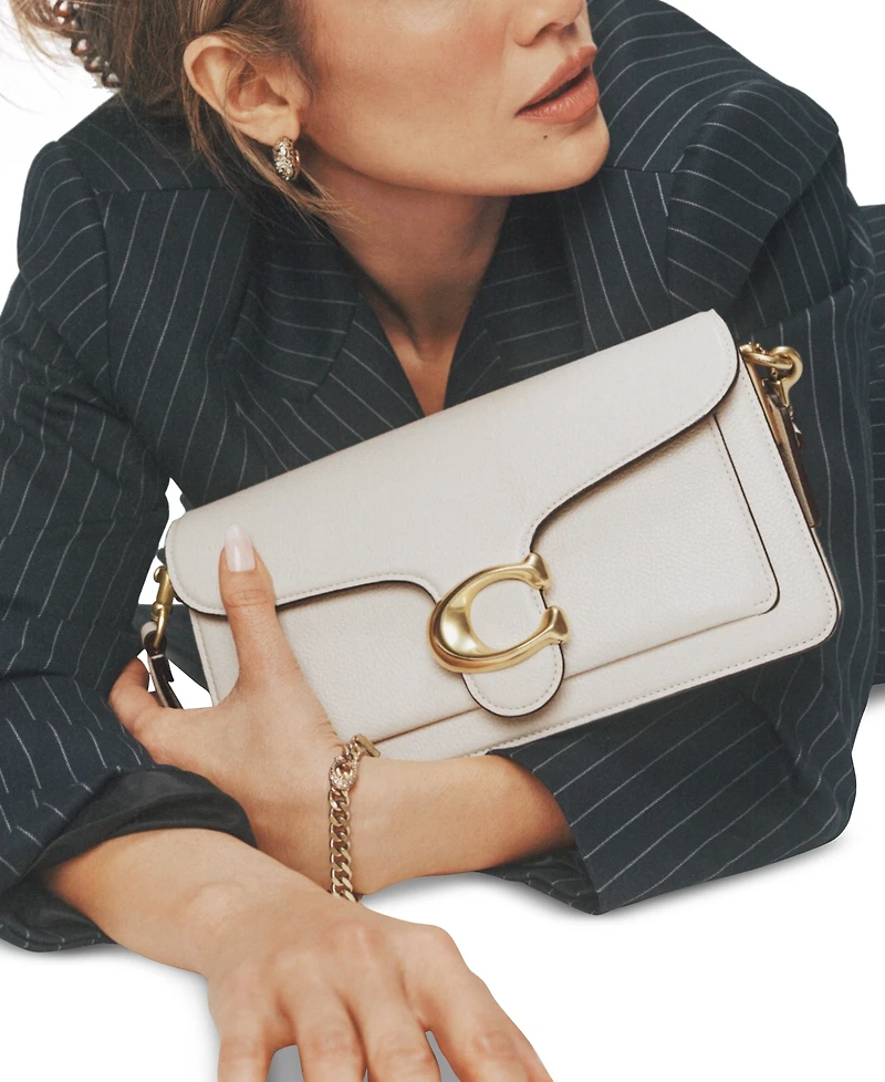 Coach Tabby Medium Polished Pebble Leather Shoulder Bag 26