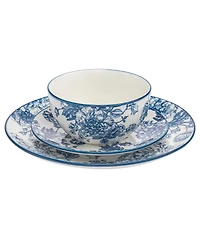 Godinger Blue Floral 12 Pc. Dinnerware Set, Service for 4