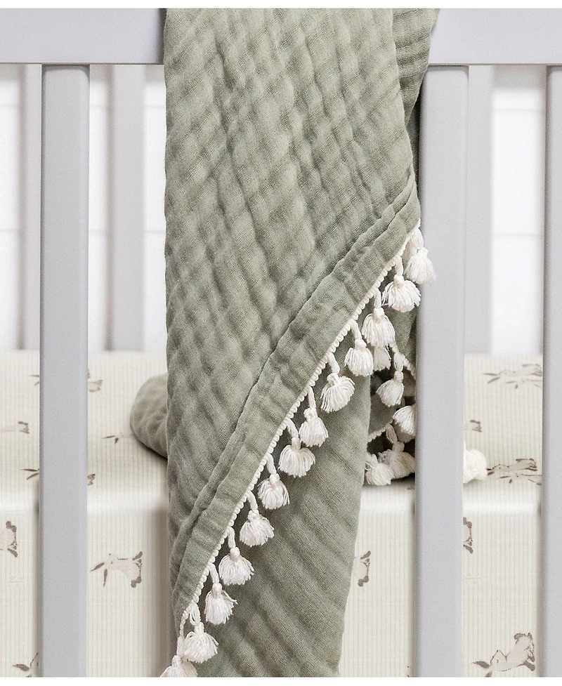 Crane Baby Cotton Bunny Fitted Crib Sheet
