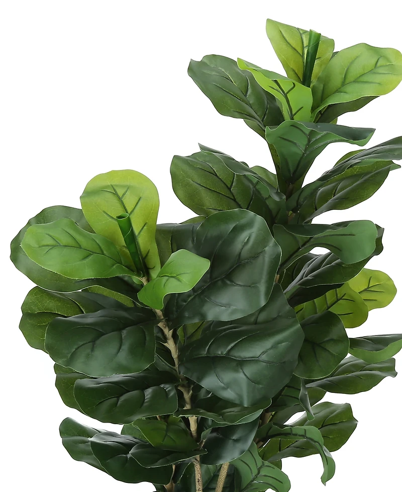 Monarch Specialties 41" Indoor Artificial Floor Fiddle Tree with Black Pot