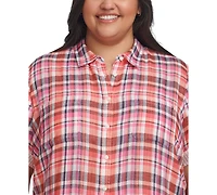 Tommy Hilfiger Plus Double Cloth Camp Shirt