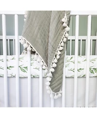 Crane Baby Parker Fitted Crib Fitted Sheet - Leaf