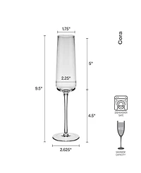 Mikasa Cora 8 Ounce Flute Glass 4-Piece Set