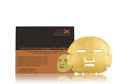 GLO24K 24K Gold & Collagen Facial Mask 2.1 oz