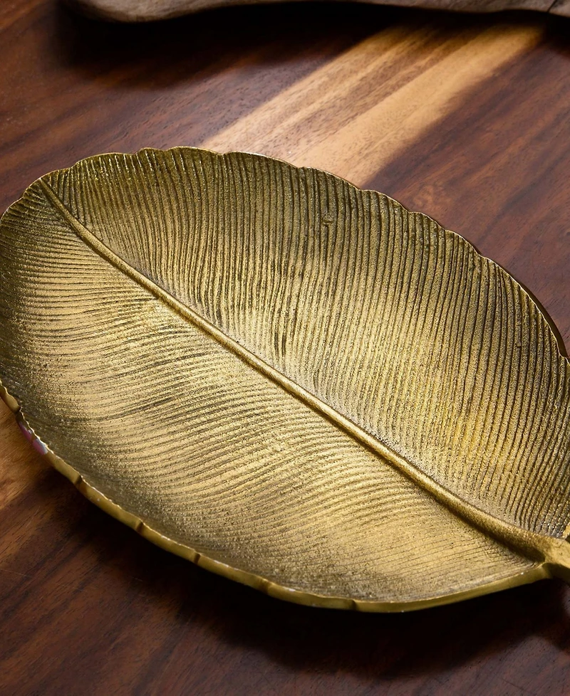 Nearly Natural 16in. Gold Leaf Decorative Accent Tray