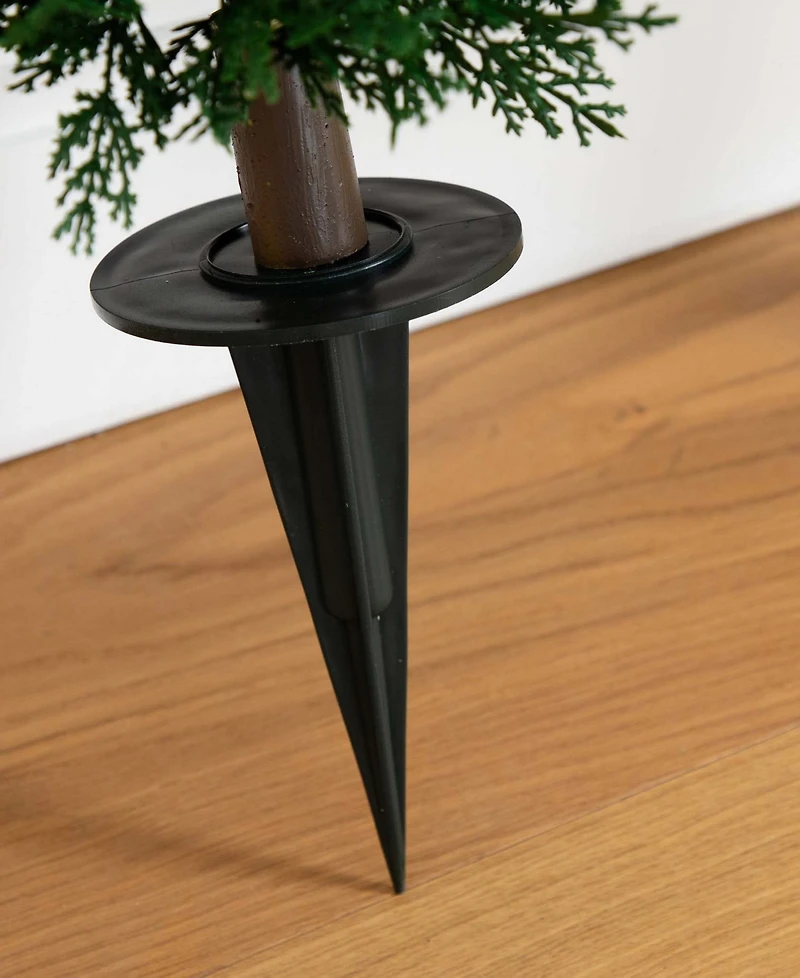 Nearly Natural 2.5ft. Uv Resistant Artificial Cedar Plant with Integrated Ground Stake Indoor/Outdoor - Set of 2