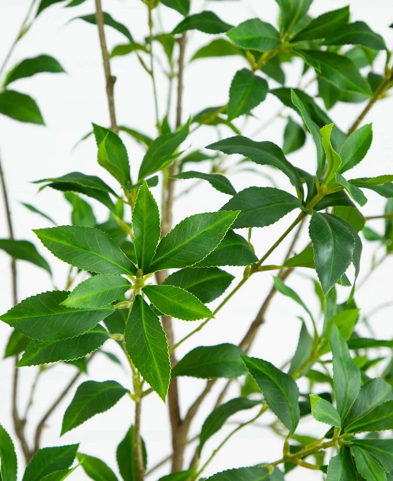 Nearly Natural 7ft. Artificial Minimalist Japanese Pieris Tree with Real Touch Leaves