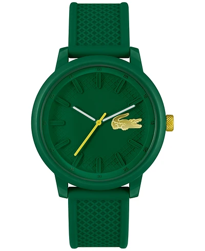 Lacoste Unisex L.12.12. Green Silicone Strap Watch 48mm