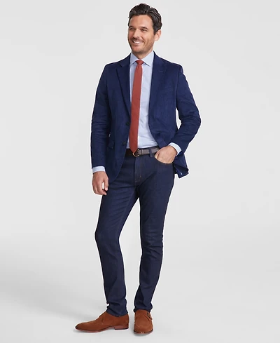 Nautica Men's Modern-Fit Solid Stretch Corduroy Elbow Patch Sport Coat