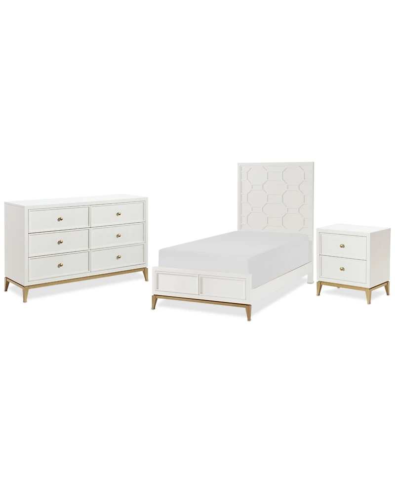 Chelsea 3-Pc. Bedroom Set (Full Bed, Small Dresser & Small Nightstand)