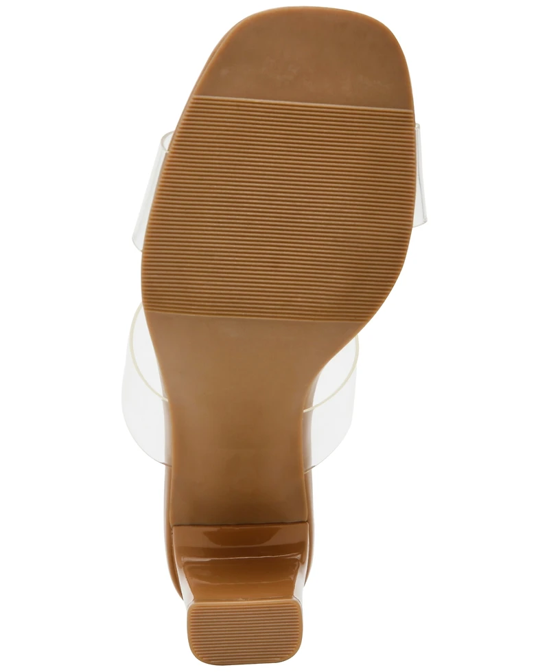 Wild Pair Zandria Two-Piece Clear Vinyl Dress Sandals, Created for Macy's