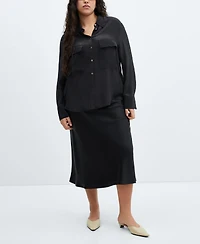 Mango Women's Pockets Flowy Shirt