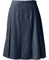 Lands' End Women's Box Pleat Skirt Below the Knee