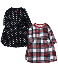 Hudson Baby Girls Twin Long-Sleeve Dress Bundle