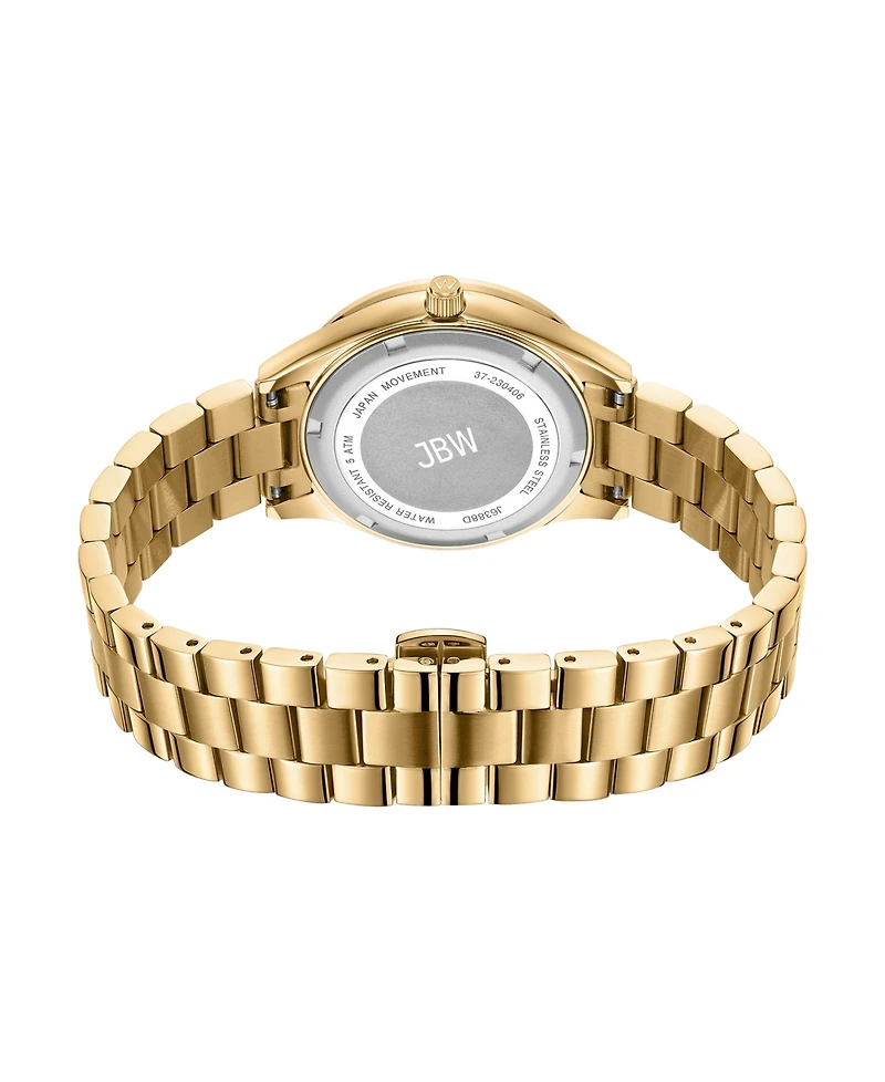 Jbw Women's Mondrian 34 Quartz 18k Gold Stainless Steel Watch, 34mm