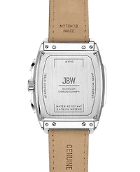 Jbw Men's Echelon Chronograph White Genuine Calf Leather Watch, 41mm