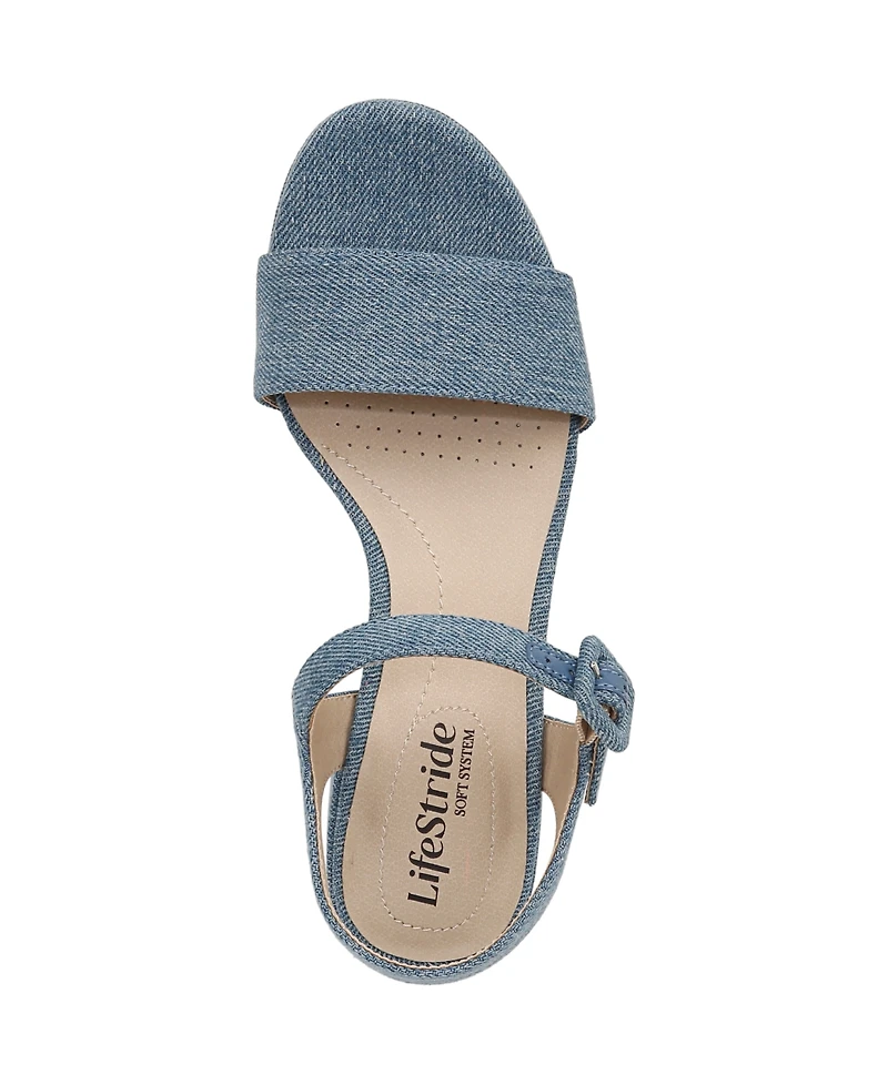 LifeStride Women's Rhythmn Platform Block Heel Sandals