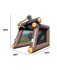 Xjump Axe Throwing Target Game Inflatable (with Blower And Foam Axes)