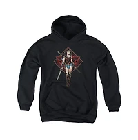 Wonder Woman Movie Youth Warrior Pull Over Hoodie / Hooded Sweatshirt