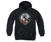 Wonder Woman Movie Youth Battle Pose Pull Over Hoodie / Hooded Sweatshirt
