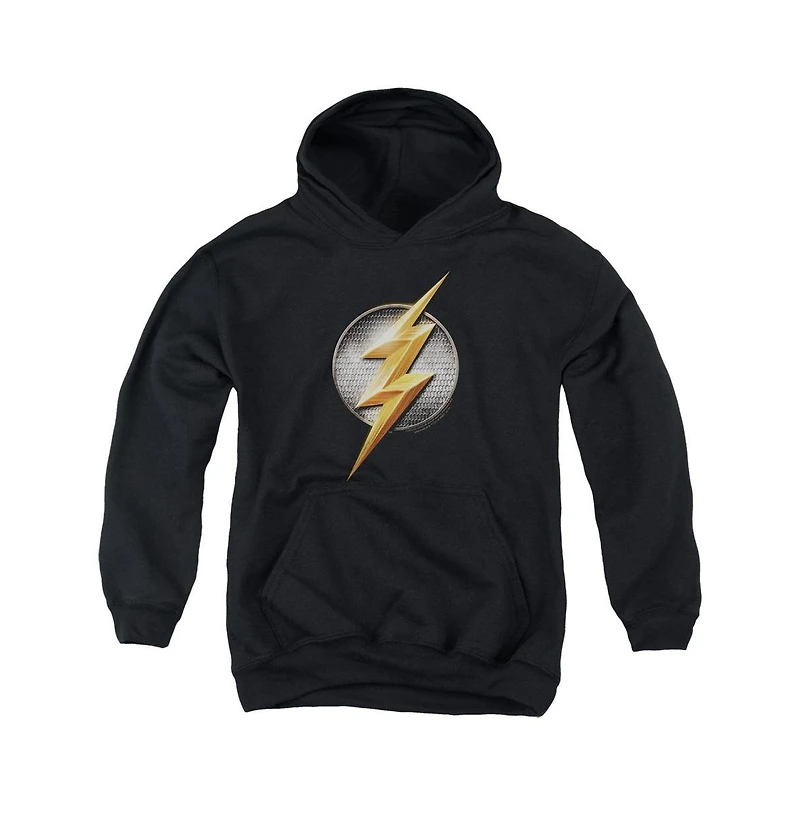 Justice League Movie Youth Flash Logo Pull Over Hoodie / Hooded Sweatshirt