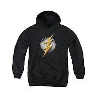 Justice League Movie Youth Flash Logo Pull Over Hoodie / Hooded Sweatshirt