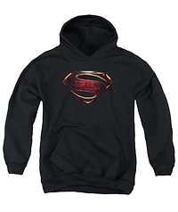 Justice League Movie Youth Superman Logo Pull Over Hoodie / Hooded Sweatshirt