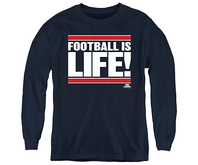 Ted Lasso Youth Football Is Life Long Sleeve Sweatshirt