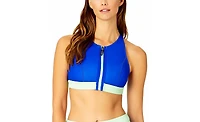 Coppersuit Women's Colorblock Zip Longline Bra Swim Top