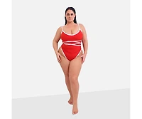 Rebdolls Plus Bon Voyage Contrast Strap Swimsuit
