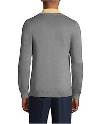 Lands' End Men's Cotton Modal Button Front Cardigan Sweater