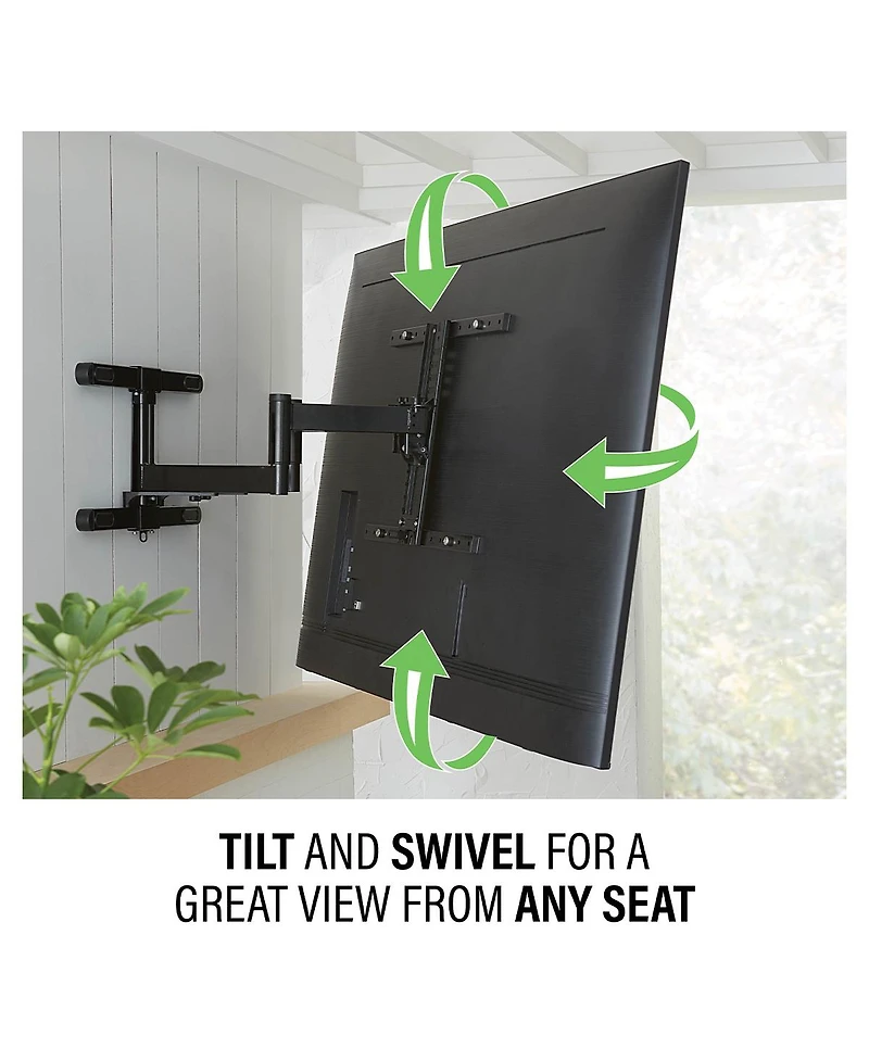 Sanus VODLF125-B2 Premium Outdoor Full-Motion Mount with Corrosion Resistant Coating & Stainless-Steel Hardware for 40"-85" TVs