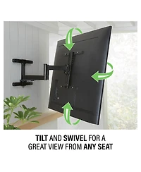 Sanus VODLF125-B2 Premium Outdoor Full-Motion Mount with Corrosion Resistant Coating & Stainless-Steel Hardware for 40"-85" TVs