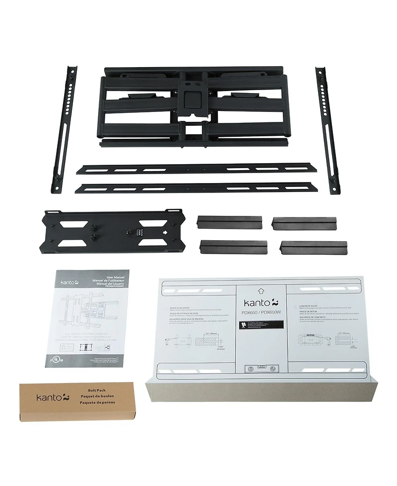 Kanto PDX650 Articulating Full Motion Tv Mount for 37" - 75"