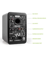 Kanto YU4 Powered Bookshelf Speakers with Built-In Bluetooth - Pair