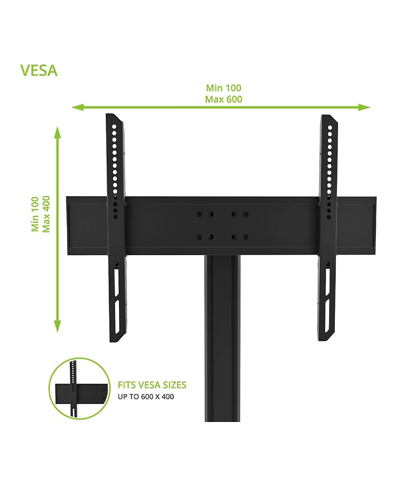 Kanto TTS100 Adjustable Table Top Tv Mount with Integrated Cable Management for 37" - 65" Tv