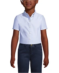 Lands' End Big Girls Short Sleeve Oxford Dress Shirt