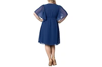 Kiyonna Plus Florence Flutter Sleeve Dress