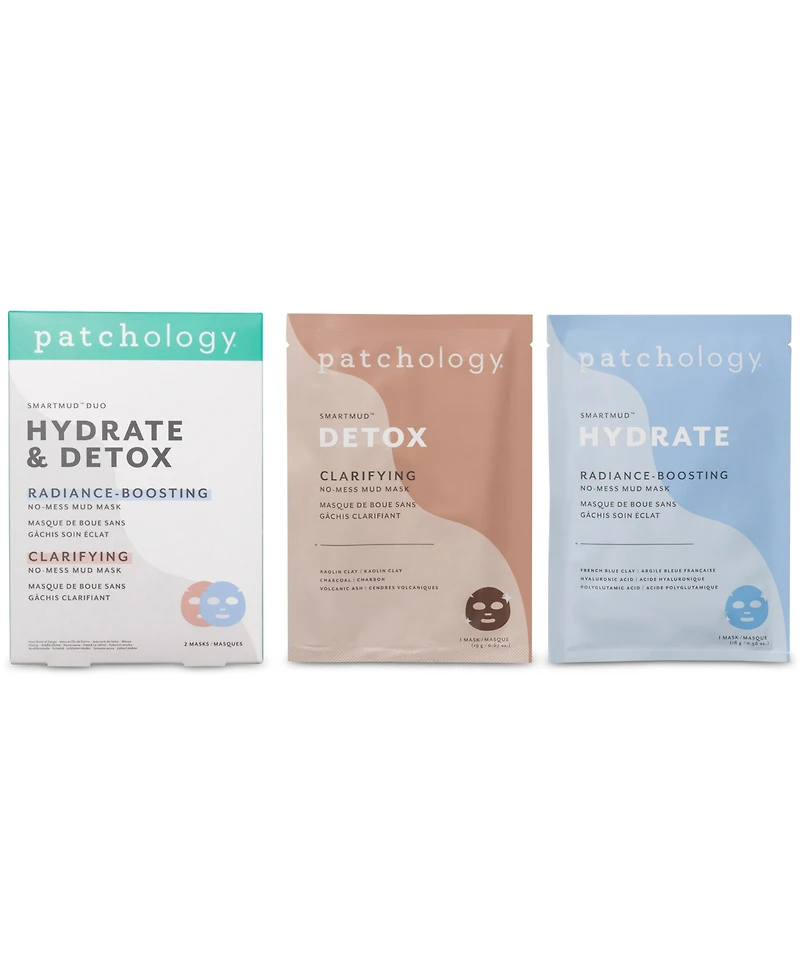 Patchology 2-Pc. SmartMud Hydrate & Detox No-Mess Mud Mask Set