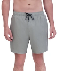 Spyder Men's Stretch Twill-Print 7" Swim Trunks with Compression Liner