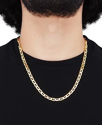 Italian Gold Polished Solid Mariner Link 22" Chain Necklace (6-1/6mm) in 10k Gold