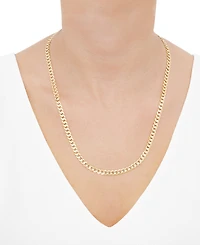 Italian Gold Polished Solid Curb Link 22" Chain Necklace (5-1/2mm) in 10k Gold